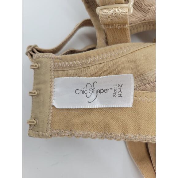 Chic Shaper Perfect Posture Beige Shaping & Lifting Wire Free Bra Size Large - Picture 3 of 4
